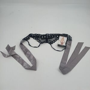 Spellbound Black Lace Panties with bow NWT Lingerie Sexy one size